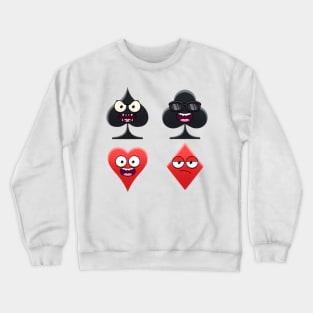 Funny Poker Card Suits Crewneck Sweatshirt